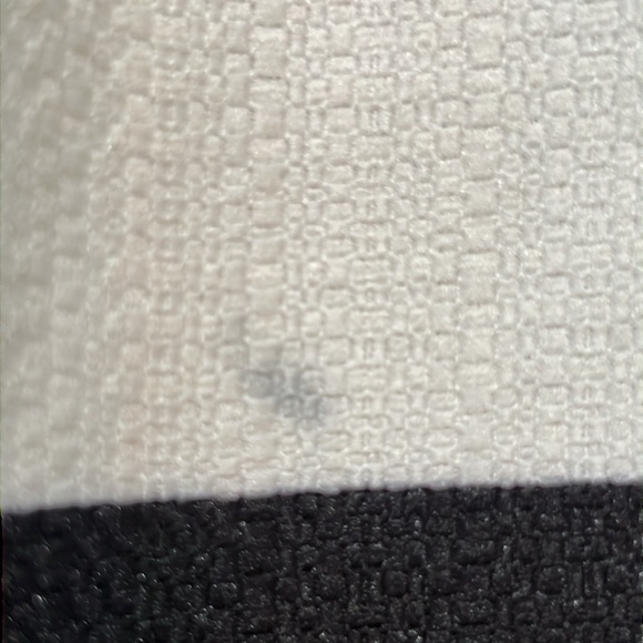 NWT Do+Be Crop Top S Halter Black White Pleated Dressy Striped Overlay Cocktail - Picture 4 of 7